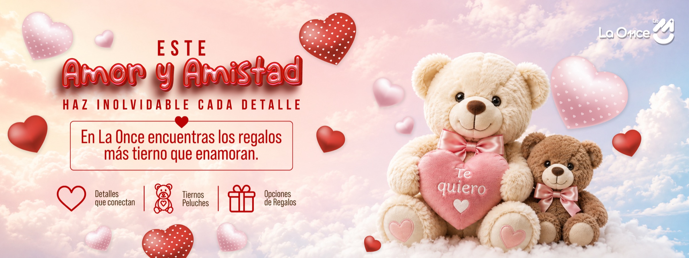 Amor y Amistad en La Once: los regalos mas tiernos que enamoran, peluches y detalles
